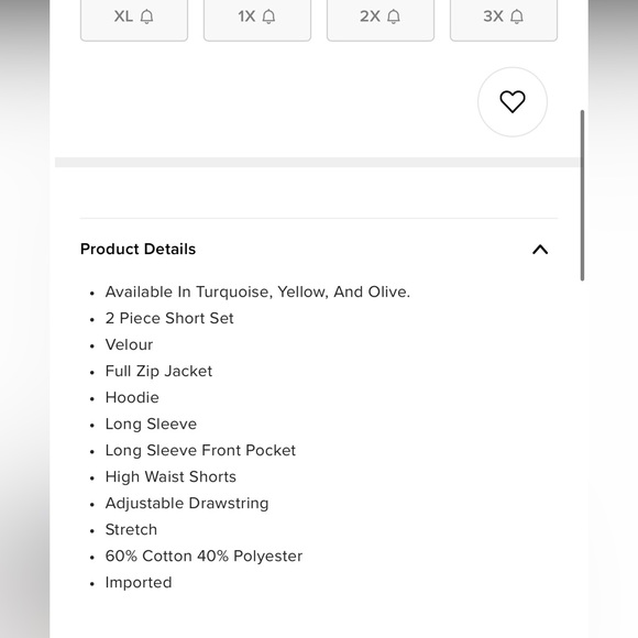 COPY - The Og Trendsetter Velour Short Set Yellow - Picture 5 of 5